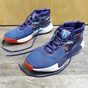 Adidas 2019 Dame 5 Men's US 11 Collegiate Purple Blue Red White Sneakers